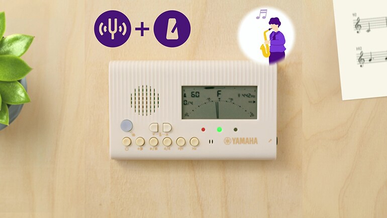 Tuner metronome mode that lets you check the pitch while practising rhythm