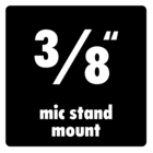 Flexible positioning with the built-in stand mount.