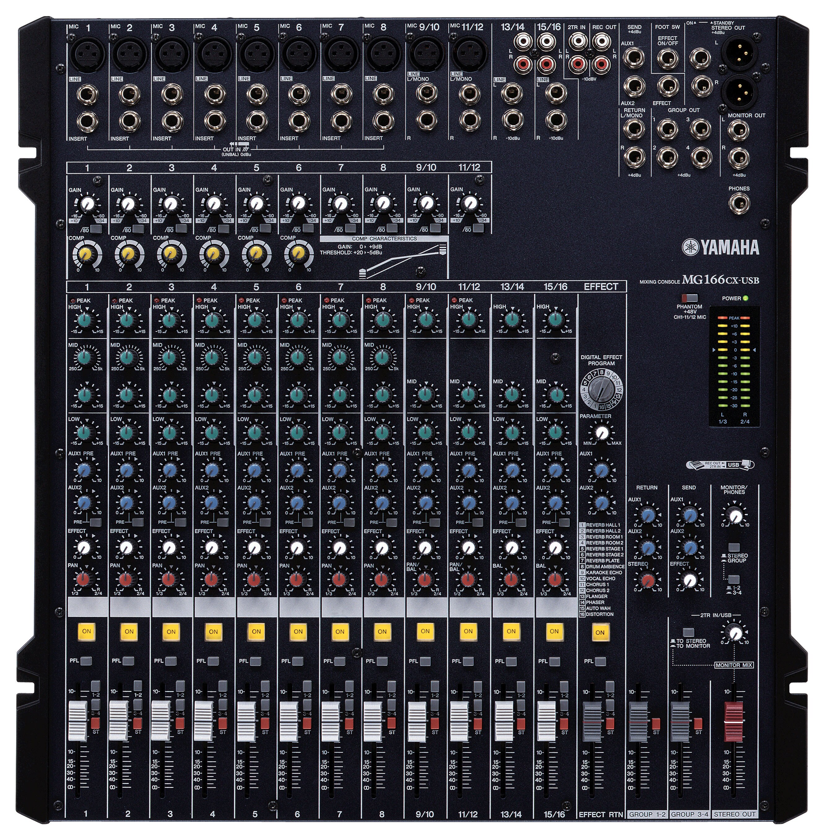 YAMAHA MG166CX-USB 一部つまみなし 動作確認済 MG Series (USB Models) - Overview - Mixers - Products - Audio