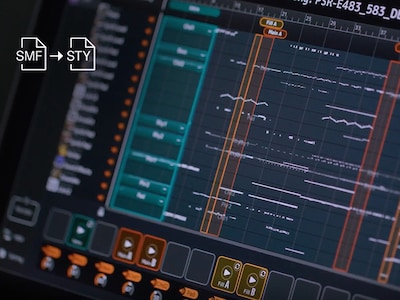 PSR-E583 Feature image of MIDI Song to Style App