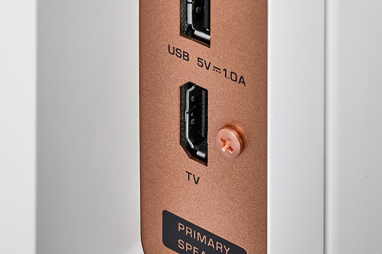Rear view of the NX-70A speaker showing the HDMI port