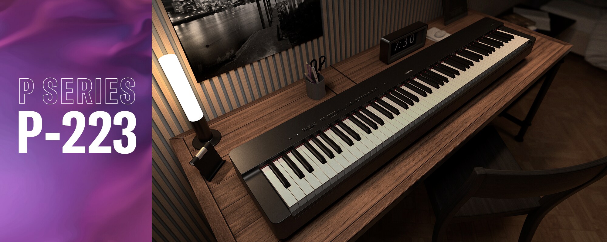 Yamaha P-223 on a desk