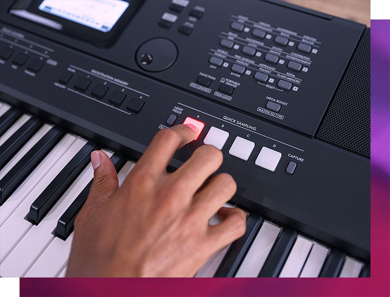 Easy control panel on the new Yamaha PSR-E473 keyboard