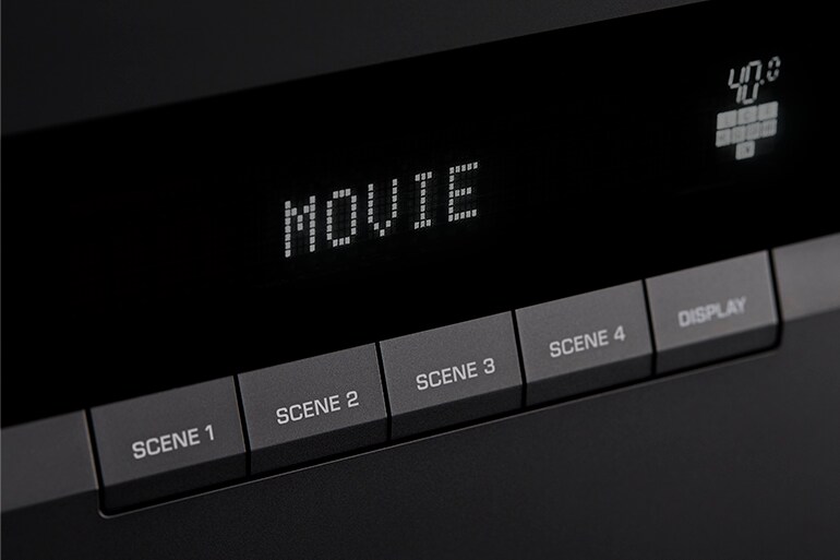 The scene buttons of the RX500A.