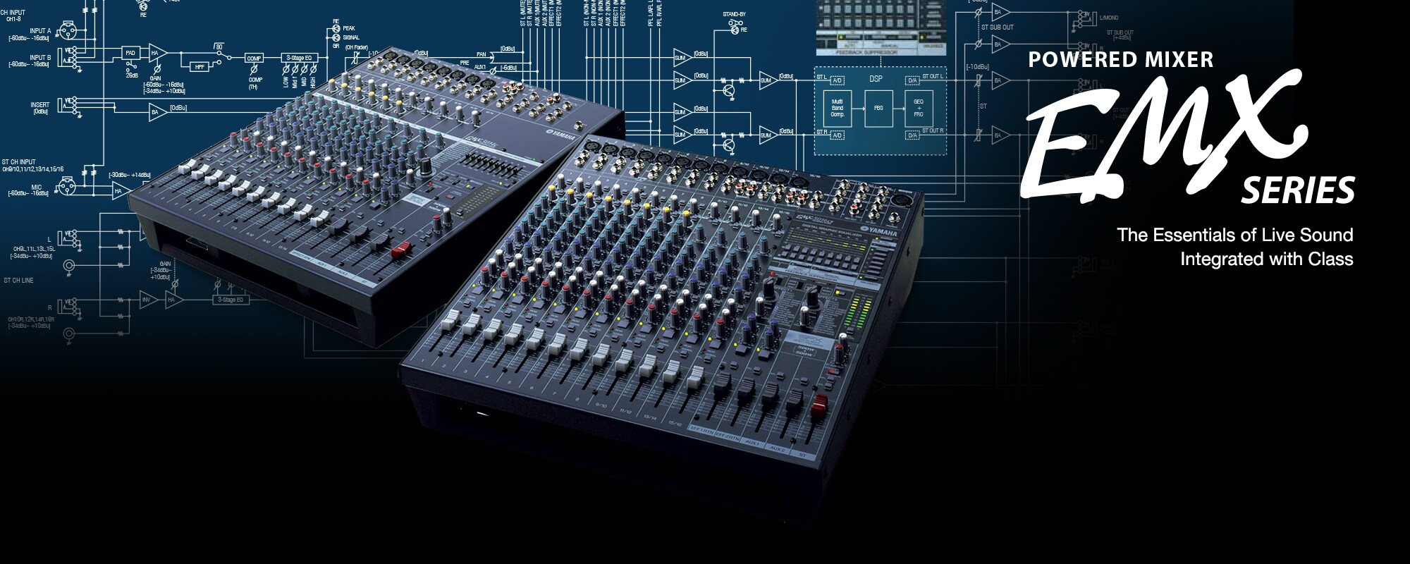 EMX5016CF - Overview - Mixers - Products - Audio - Yamaha
