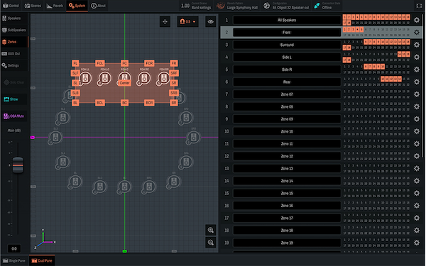Yamaha Sound xR Image: Speaker Zoning