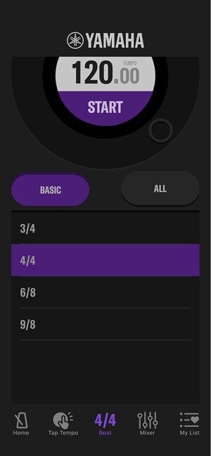 Easily set basic time signatures such as 4/3 or 4/4