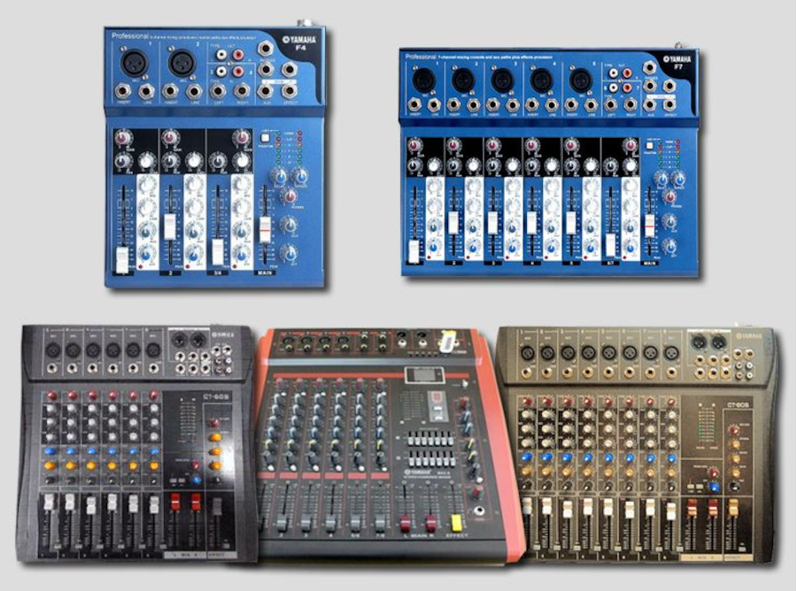 Counterfeit products reported thus far with a model number that is not one of Yamaha's products (mixer)