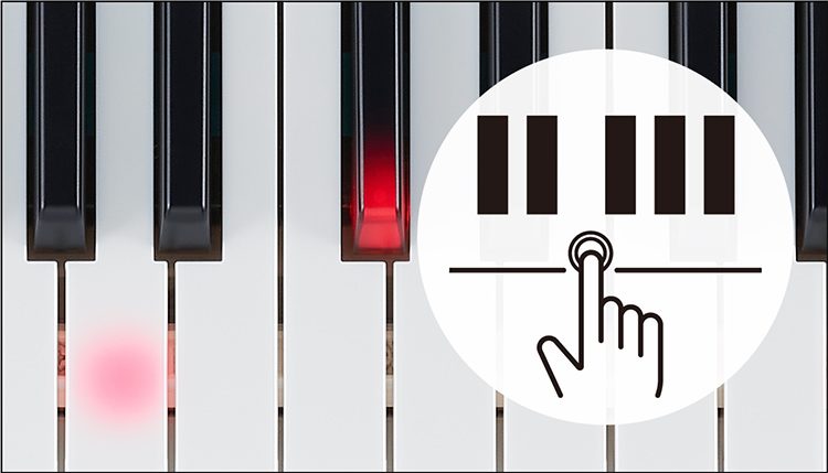 Yamaha keyboard light up keys hot sale