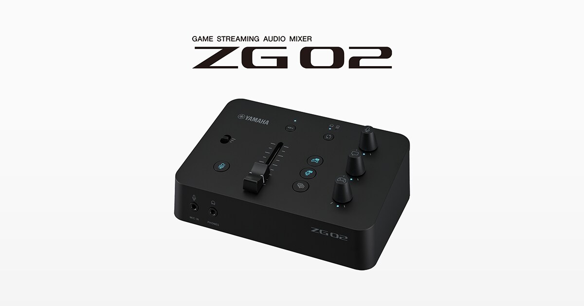 Yamaha ZG02 USBオーディオインターフェイス Introducing Yamaha's ZG02 Game-Streaming Audio Mixer - Yamaha - UK