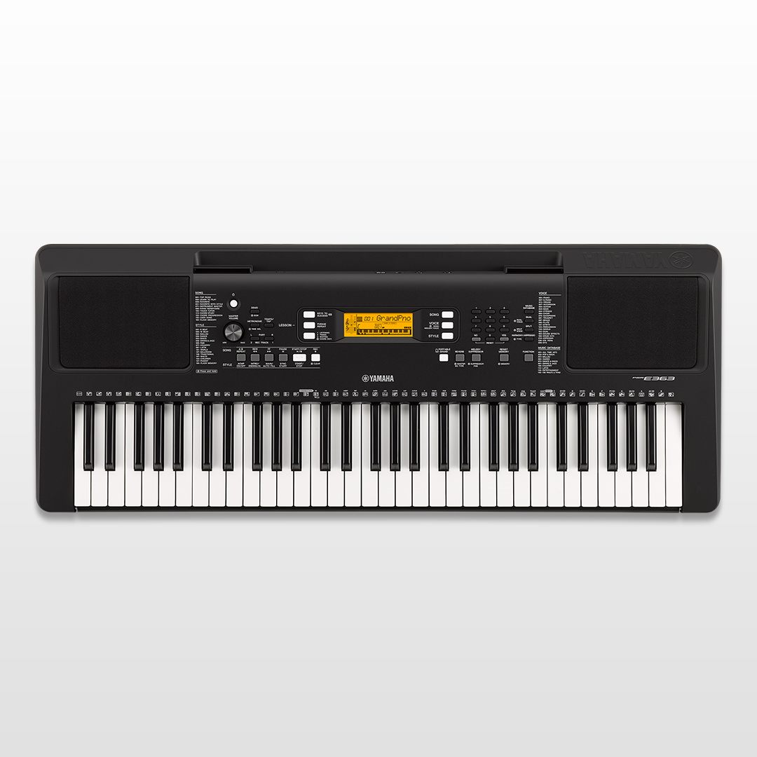 Renewed Yamaha PSR-E-363 61-Key Touch Sensitive Portable Keyboard 
